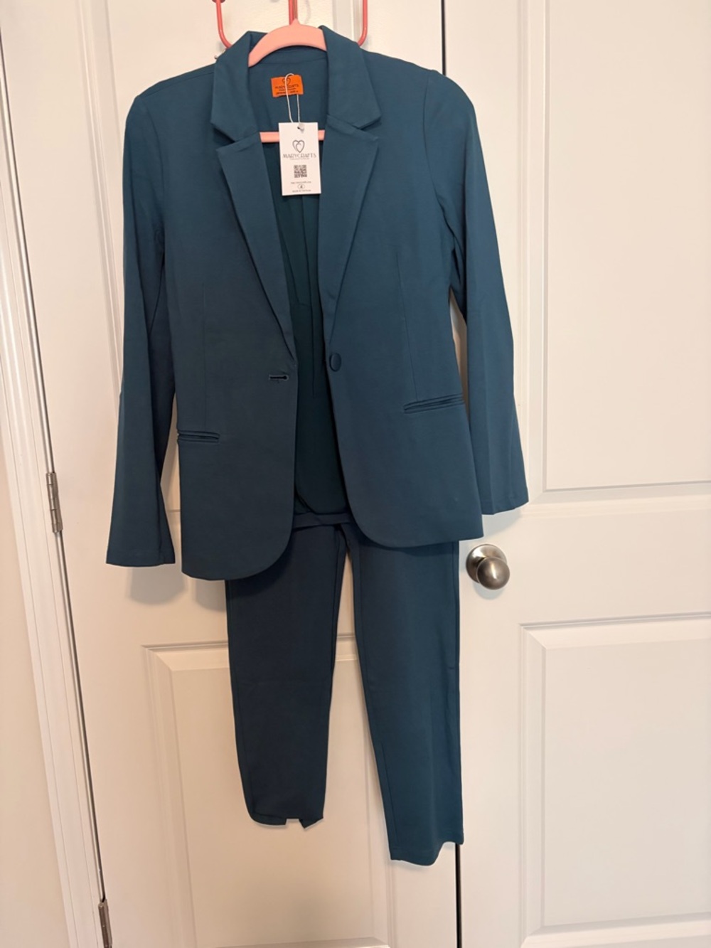 Women’s Teal Two-Piece Suit Jacket & Pants